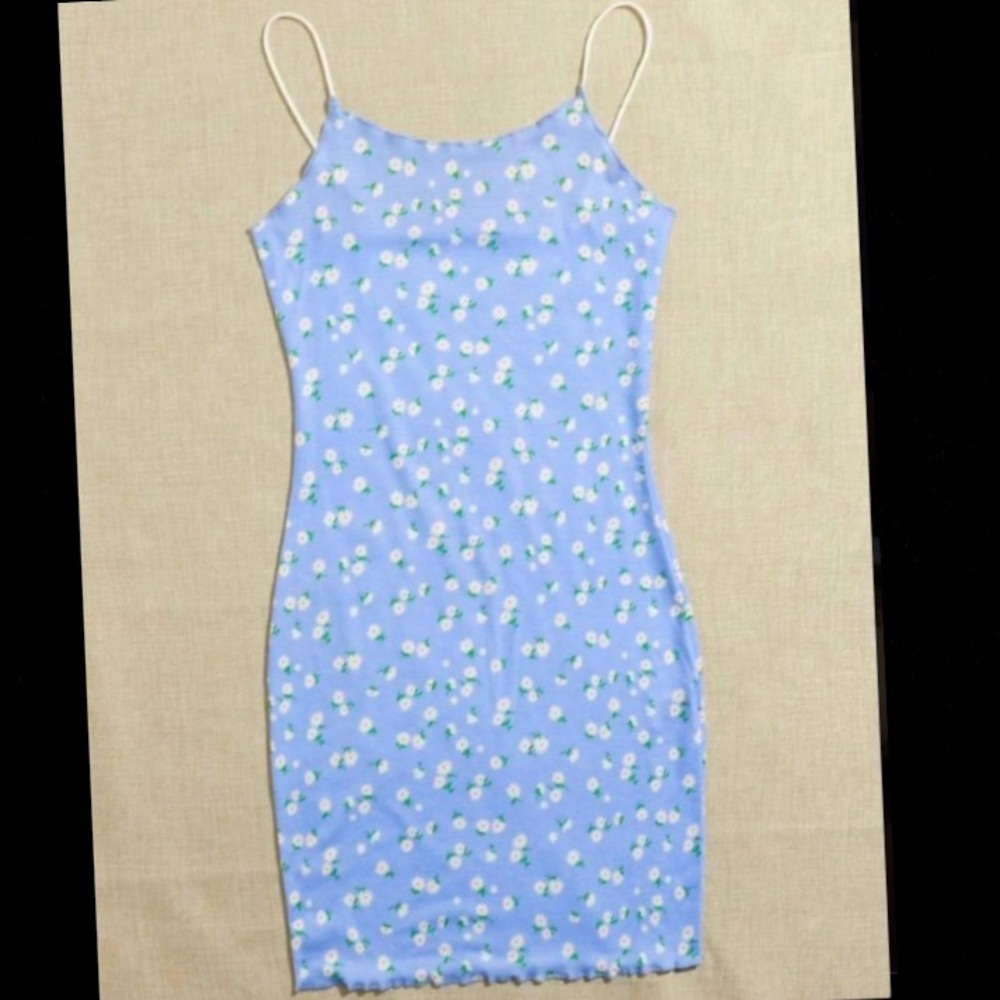 Girl’s Floral Blue Dress